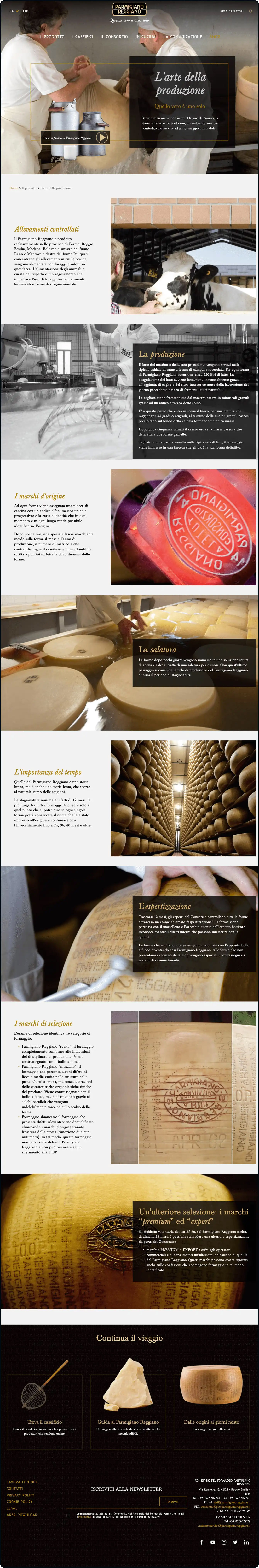 Sito istituzionale Parmigiano Reggiano homepage - Spotview