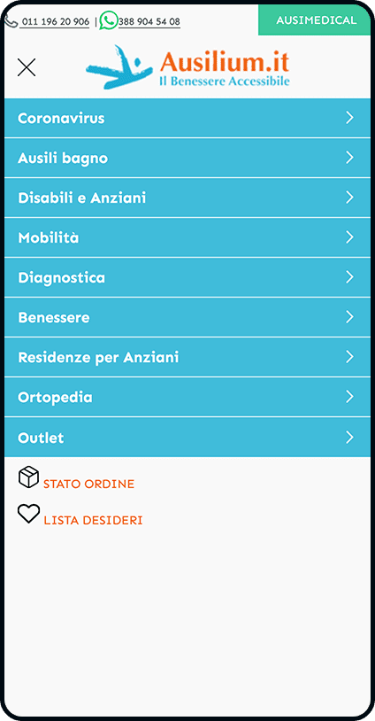 Sito Ausilium menu - Spotview